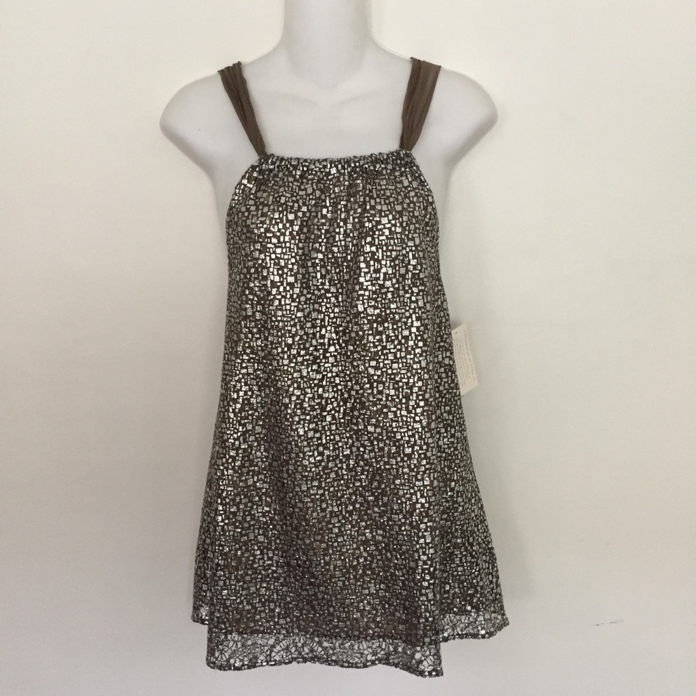 Hale Bob Brown Sleeveless Blouse Size XS NWT